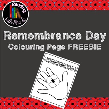 Preview of Remembrance Day FREEBIE