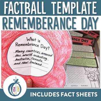Preview of Remembrance Day Factballs and Fact Sheets