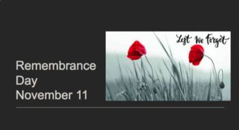 Preview of Remembrance Day Google Slides