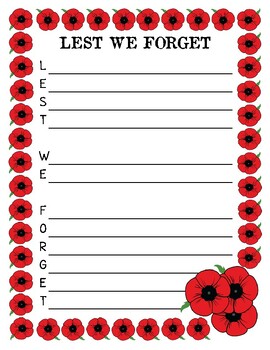 Lest We Forget Template