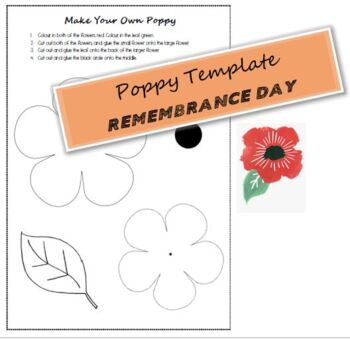 Preview of Remembrance Day - Make your own poppy template