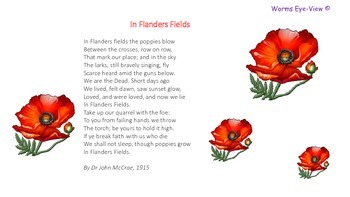 5 x 5 Red Poppy PMC Mini-Album, Remembrance Poem