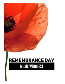 Preview of Remembrance Day Music Webquest