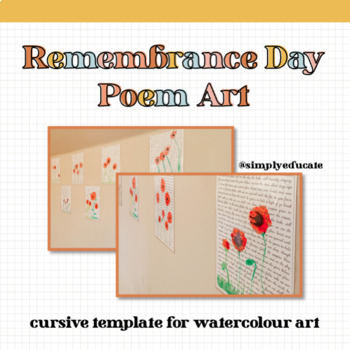 Preview of Remembrance Day / Memorial Day Poem Art Template