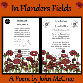 Preview of In Flanders Fields Remembrance Day Poem by John McCrae