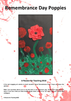 Preview of Remembrance Day Poppies Art