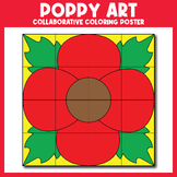 Remembrance Day Poppy Art Collaborative Poster Coloring pa