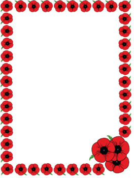 remembrance poppy border