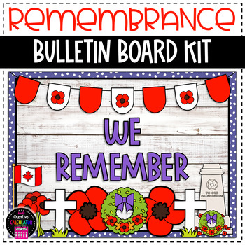 Preview of Remembrance Day Poppy Bulletin Board or Door Decor - Veterans Day
