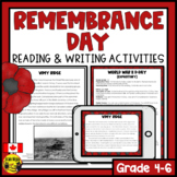 Remembrance Day Canada | Reading and Writing Activities