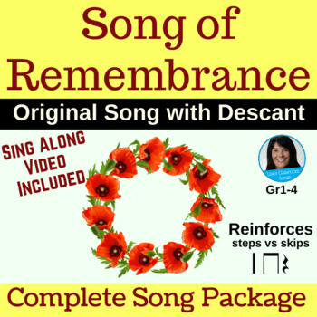 Preview of Remembrance Day Song & Activity | Performance | mp3s, PDF, SMART, video