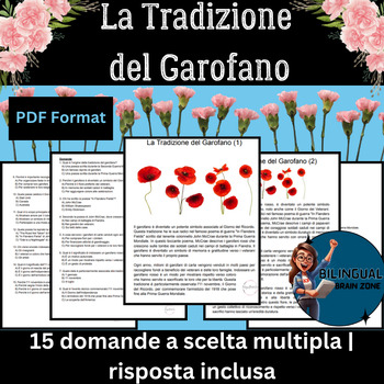 Preview of Remembrance Day|Tradizione del Garofano:Due Versioni|Italian activity|Worksheets