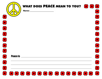 Preview of Remembrance Day / Veterans Day - What Does Peace Mean To You?