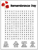 Remembrance Day - Word Search