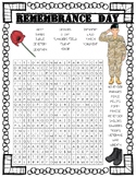 Remembrance Day Word Search Puzzle
