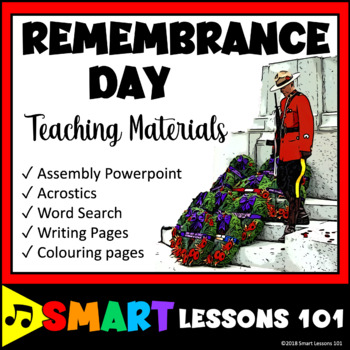 Preview of Remembrance Day Writing Art and School Assembly Activities