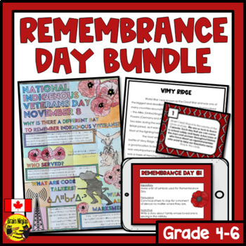 Preview of Remembrance Day in Canada Bundle | Canadian History | Indigenous Veterans