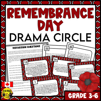 Preview of Remembrance Day Canada | Drama Circle Activity