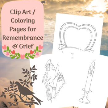Preview of Remembrance, Grief, Sympathy Clip Art & Coloring Pages