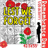 Remembrance day canada collaborative poster Art Coloring p