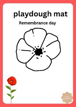 Preview of Remembrance day playdough mat