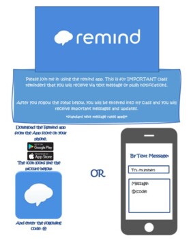 Preview of Remind 101 App Letter FAQ and How to Flyer