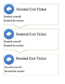 Preview of Remind Exit Ticket