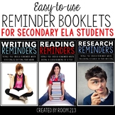 Reminder Booklets for Reading, Writing and Research