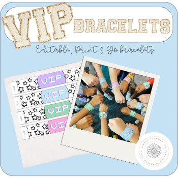 Preview of Reminder Bracelets/VIP Bracelets Editable