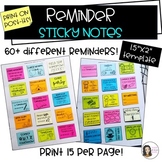 Reminder Sticky Notes! 1.5"x2" Rectangle. Post-it Template