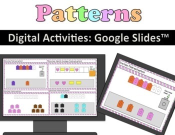 Preview of Remote, Distance Learning Patterns for Pre-K and Kindergarten: Google Slides™