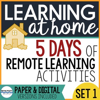 Preview of Distance Learning Activities Packet for Remote Learning - Digital and Paper
