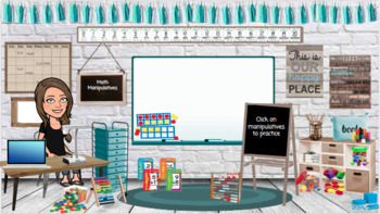 Preview of Remote Learning Digital Resource Farmhouse Kindergarten Classroom ELA/Math/STEM