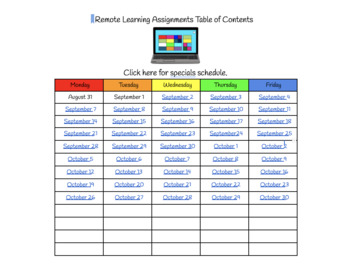 Preview of Remote Learning Organizer