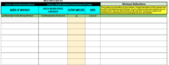 Preview of Remote Learning PE Workout and Reflection Log