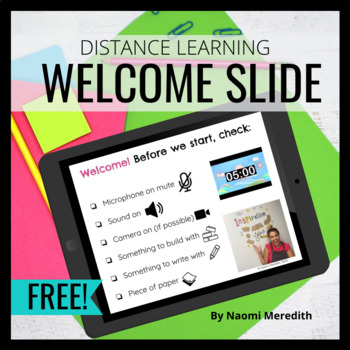 Preview of Remote Learning Resources | Welcome Slide for Virtual Meetings #distancelearning