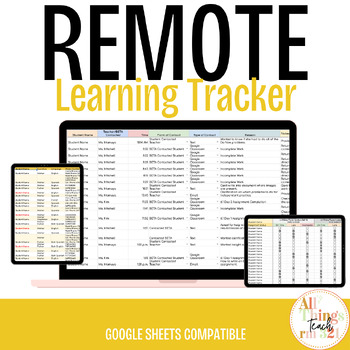 Preview of Remote Learning TRACKERS + Student & Parent Communication Log