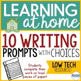 Distance Learning Writing Prompts for School Closings - At