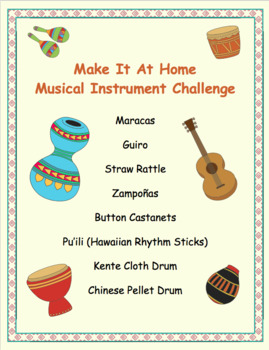 Preview of Make Your Own Musical Instrument - Student Challenge!