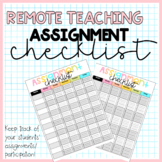 Remote Teaching Assignment Checklist (Editable)