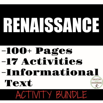 Preview of Renaissance Activities Bundle