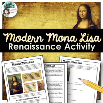Preview of Renaissance Activity - Create a Modern Mona Lisa