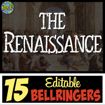 Preview of Renaissance Art Scientific Revolution Bellringers and Warmups for World History