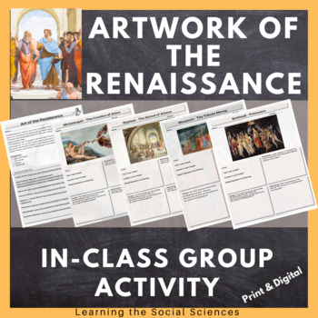 Preview of Renaissance Artwork Analysis Group Activity or Stations - Digital & Print
