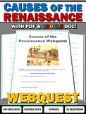 Renaissance Causes - Webquest with Key (Google Doc Included)