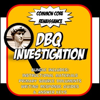 Preview of DBQ Renaissance - Common Core Document Based Question Activity