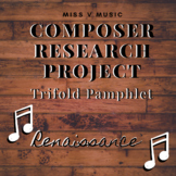 Renaissance Composer Research Project (Brochures)