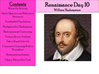 Preview of Renaissance Day 10 - William Shakespeare