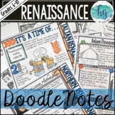 Renaissance Doodle Notes and Digital Guided Notes