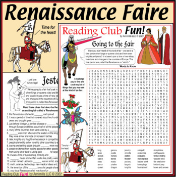 Preview of Renaissance Fair - Jesters Jousts and Joy Puzzle Set - History and Fun